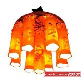展现中国风情的古典竹艺灯饰
